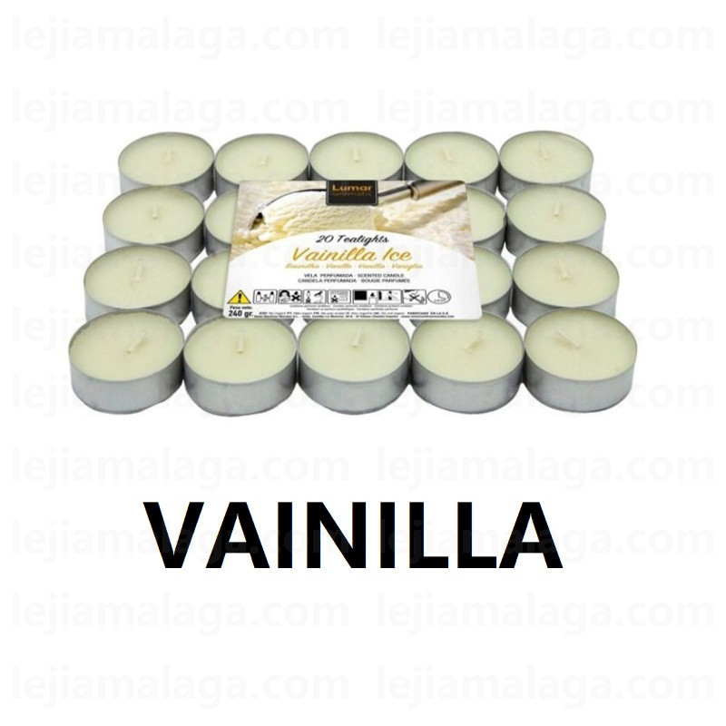 8428451042097VELAS PACK 20 TEALIGHTS VAINILLA VELAS LUMAR