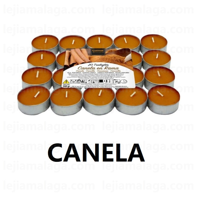 8428451042103VELAS PACK 20 TEALIGHTS CANELA VELAS LUMAR
