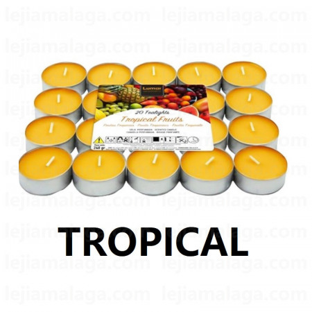 8428451042127VELAS PACK 20 TEALIGHTS TROPICAL FRUIT VELAS LUMAR