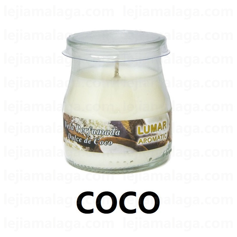 8428451090173VELA VASO CRISTAL YOGURT COCO VELAS LUMAR