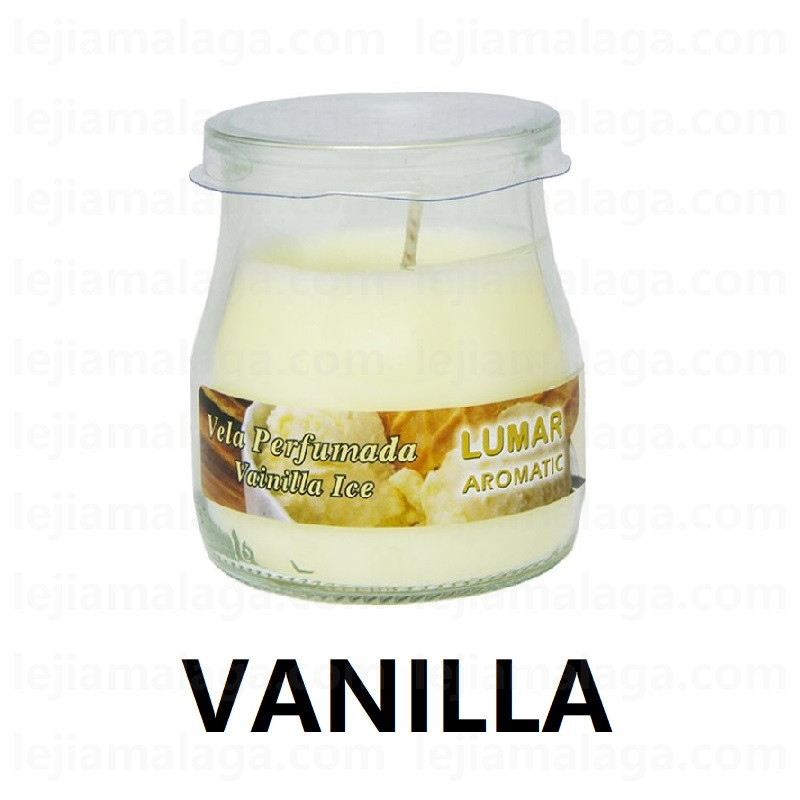 8428451090180VELA VASO CRISTAL YOGURT VANILLA VELAS LUMAR