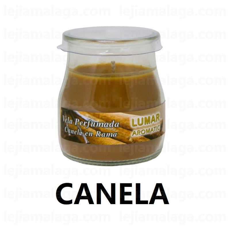 8428451090197VELA VASO CRISTAL YOGURT CANELA VELAS LUMAR