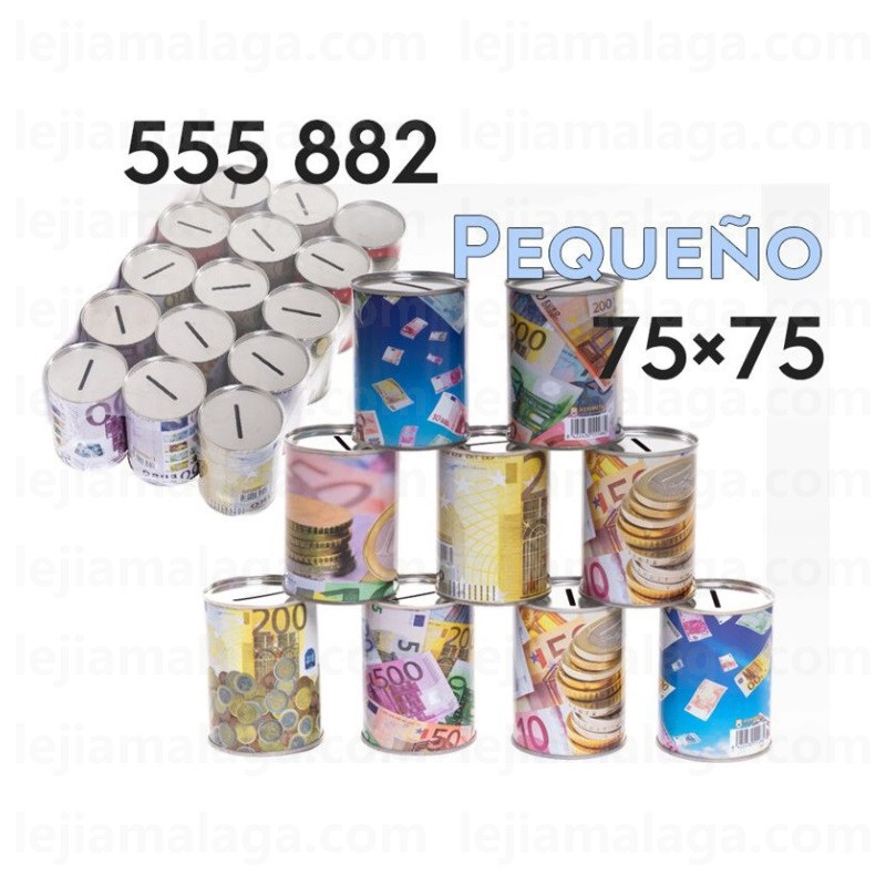 8422430555882HUCHA PEQUEÑA EURO 75x75MM
