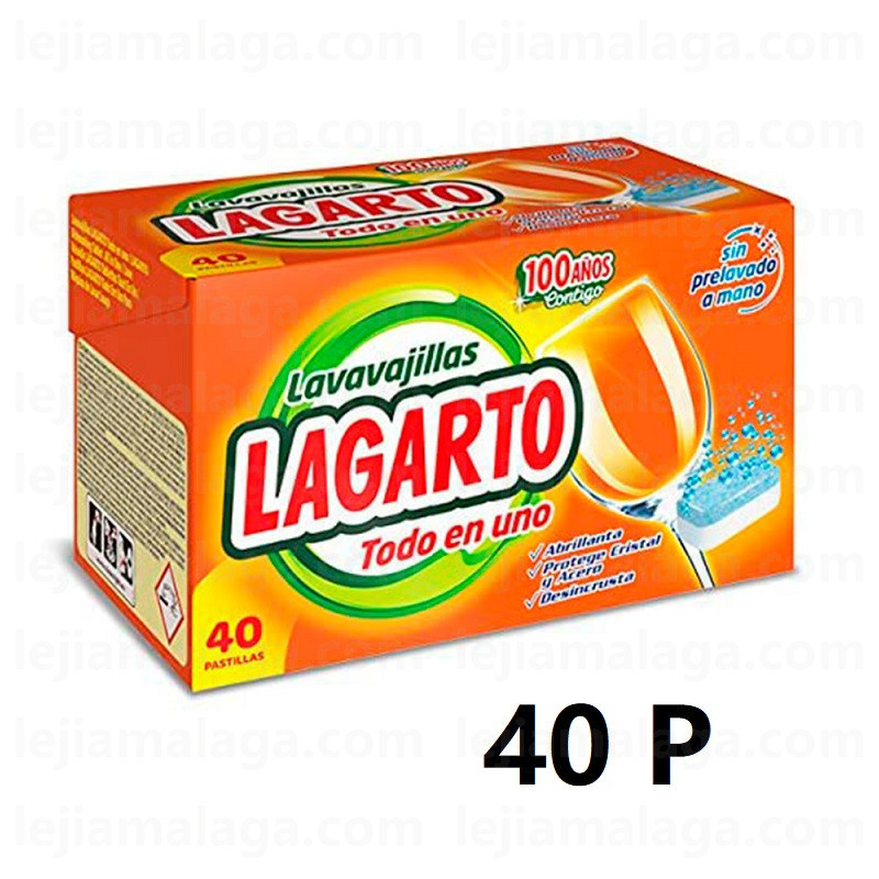 8410761302022LAVAVAJILLAS LAGARTO PASTILLA TODO EN 1 40 PASTILLAS
