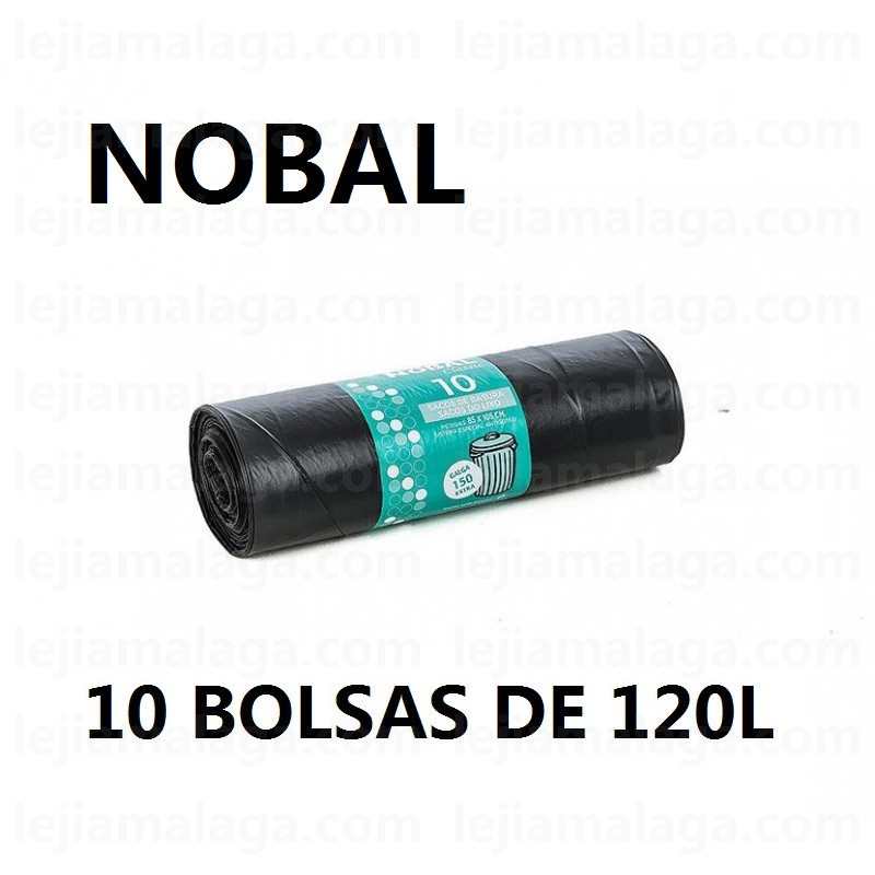 8436547161058BOLSA BASURA COMUNIDAD 120 LITROS 10 BOLSAS NOBAL NEGRA 85x105CM
