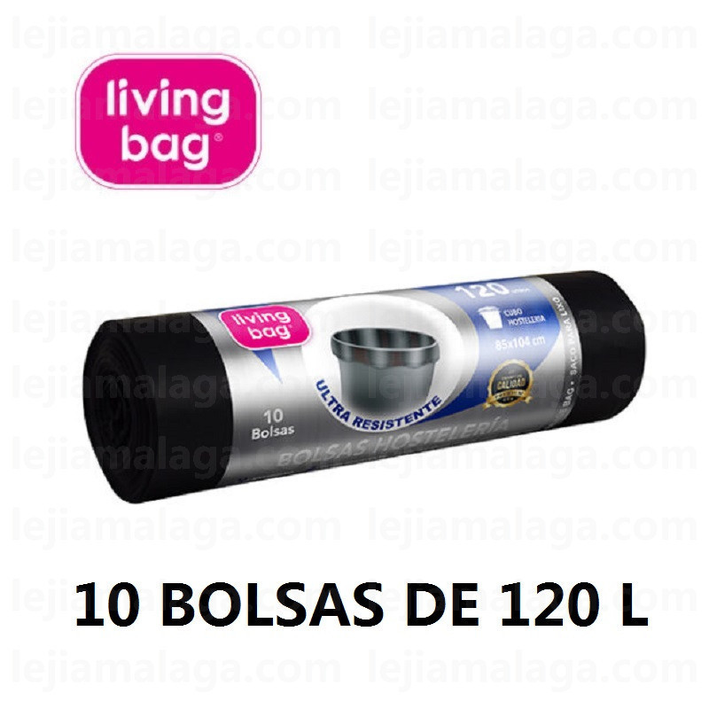 8435014440535BOLSA BASURA LIVING BAG COMUNIDAD 10 BOLSAS 120 LITROS NEGRA
