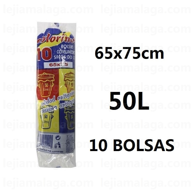 8412405012205BOLSA BASURA 65x75CM 50 LITROS NEGRA