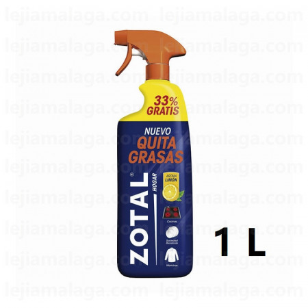 QUITAGRASAS ZOTAL LIMON 1 LITRO CON PISTOLA