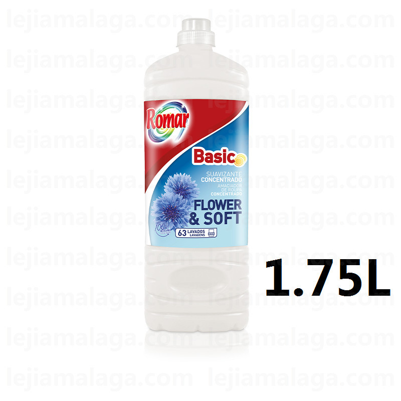 SUAVIZANTE ROMAR CONCETRADO BASIC FLOWER SOFT 1.75 L