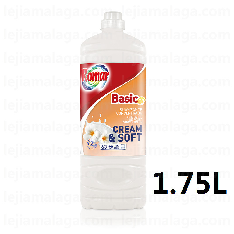 SUAVIZANTE ROMAR CONCETRADO BASIC CREAM SOFT 1.75 L