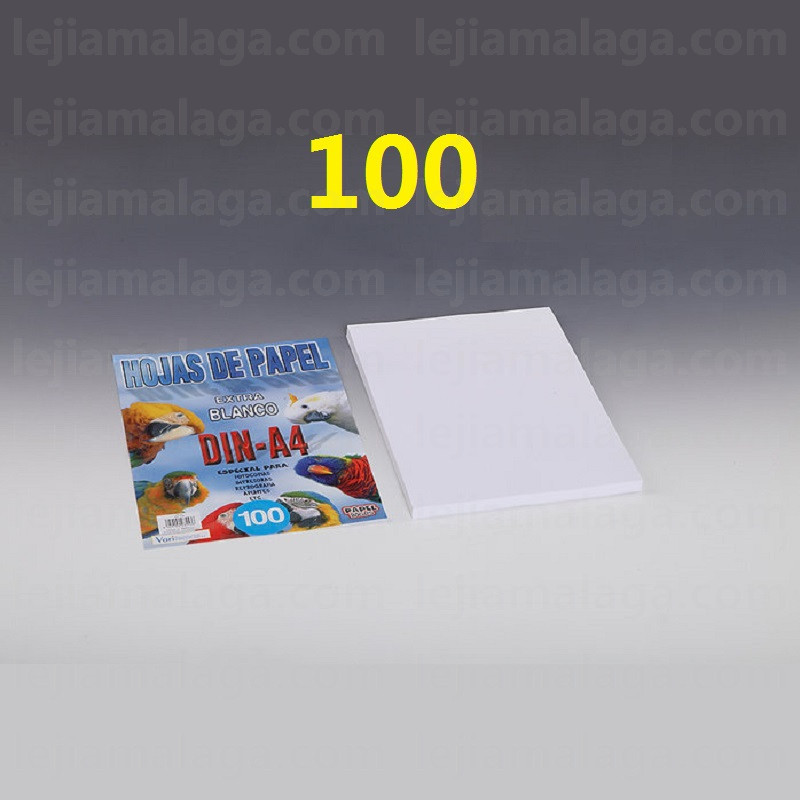 FOLIOS BLANCO DIN A4 100 HOJAS