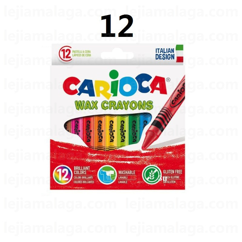 CERA CARIOCA WAX CRAYONS 12 COLOR