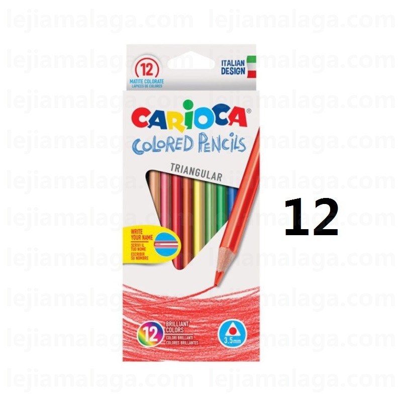 LAPICES COLORES CARIOCA TRIANGULAR 12 COLOR