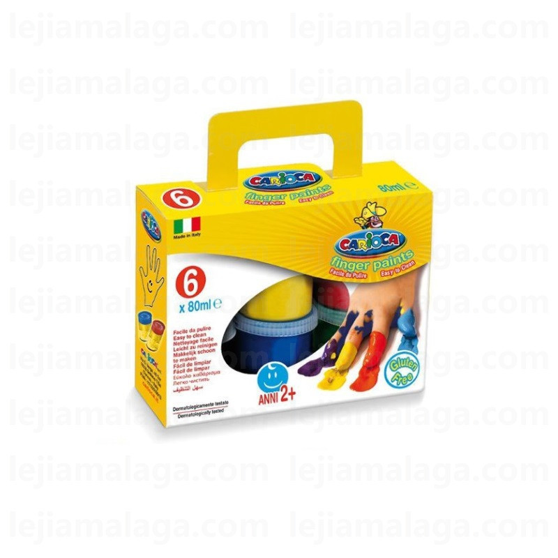 TEMPRAS CARIOCA DEDO CAJA 6x80ML