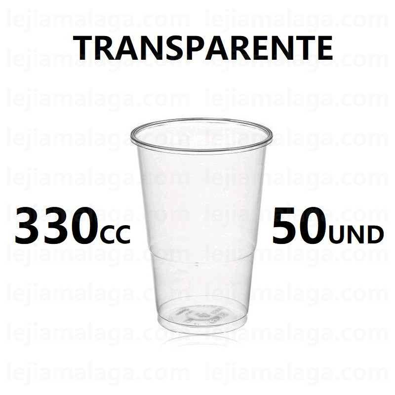 8430017016244VASO PLASTICO TRANSPARENTE 330 CC 50 UDS