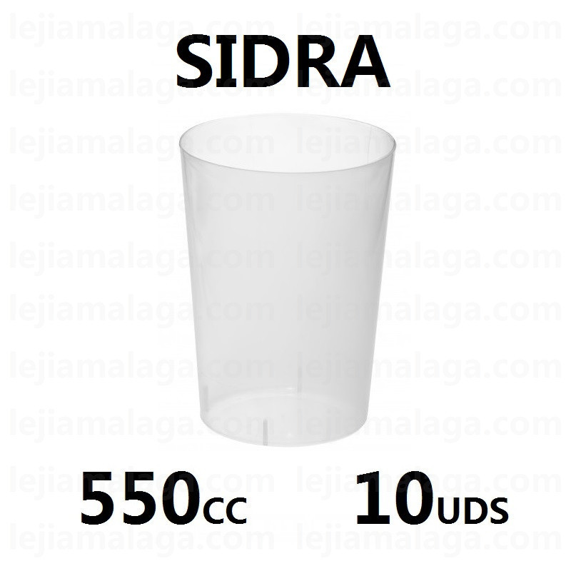 8410474177016VASO REUSABLE SIDRA 550CC 10 UDS