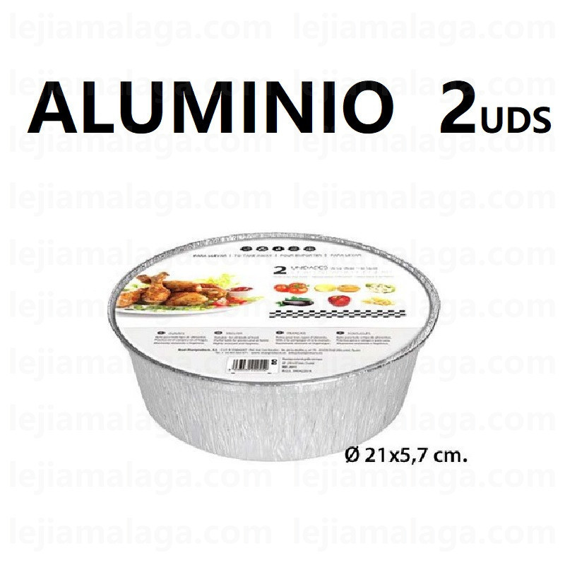 ENVASE ALUMINIO POLLO CON TAPA 2 UDS