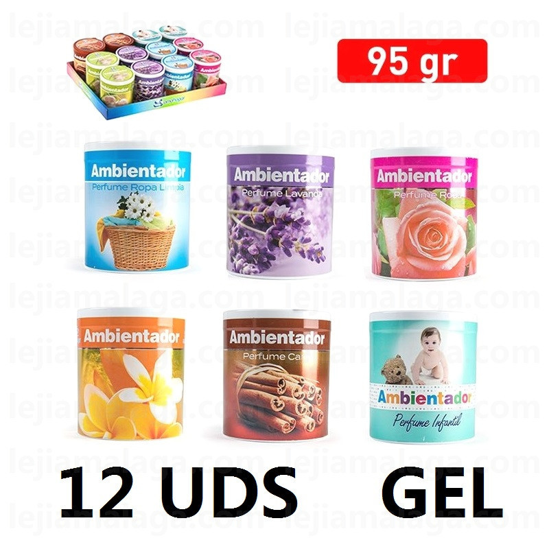 AMBIENTADOR GEL LATA SURTIDA CAJA 12 UDS 95 GRS