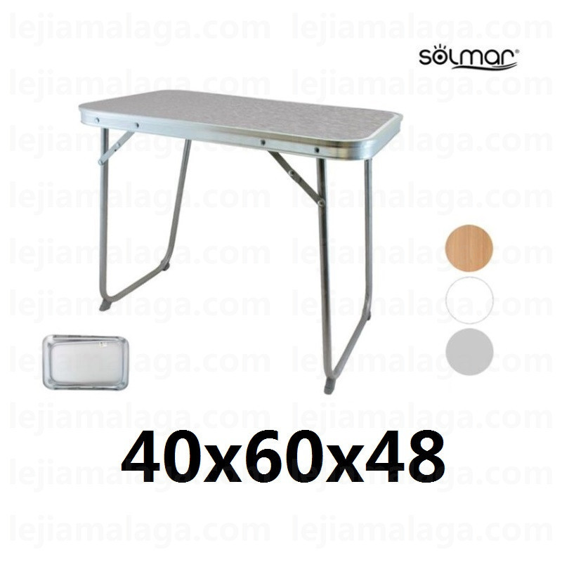 MESA PLEGABLE ACERO 40x60x48CM