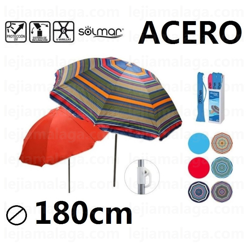 PARASOL CANARIA POLINYLON ACERO 180 CM