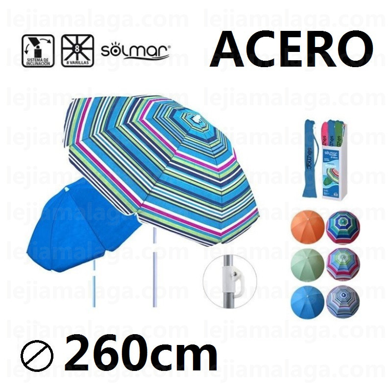 PARASOL MOJACAR POLINYLON ACERO 280 CM