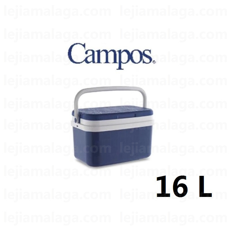 NEVERA PLASTICO RIGIDA AZUL 16L CAMPOS