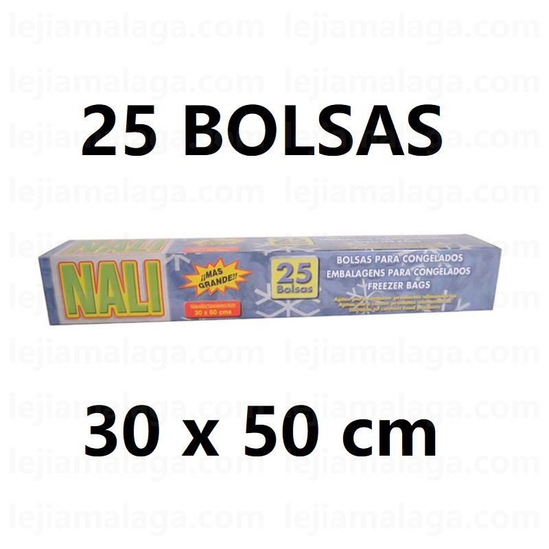 BOLSA CONGELADO NALI 30x50 CM 25 UDS