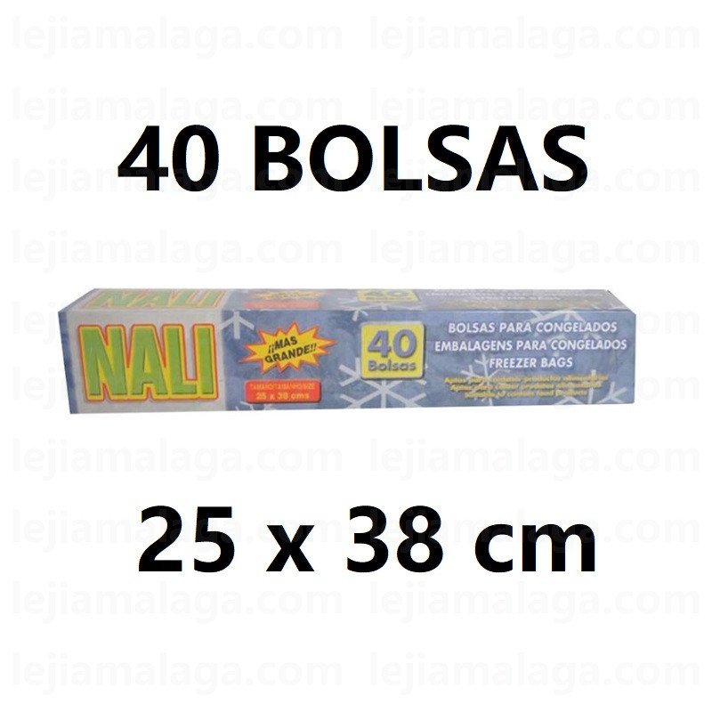 BOLSA CONGELADO NALI 25x38 CM 40 UDS