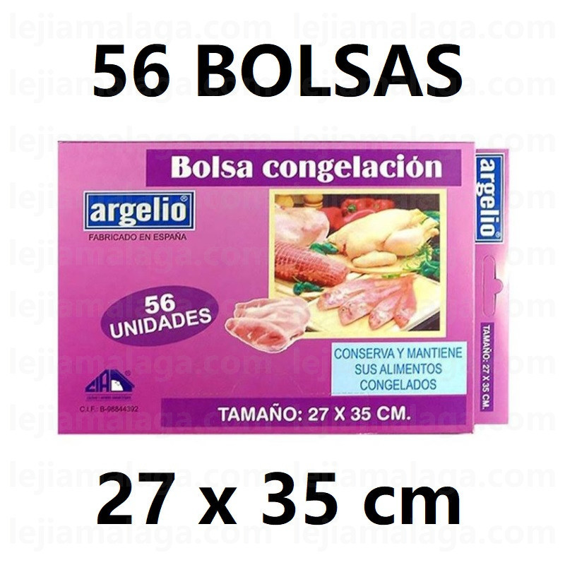 BOLSA CONGELACION ARGELIO 27x35 CM 56 UDS