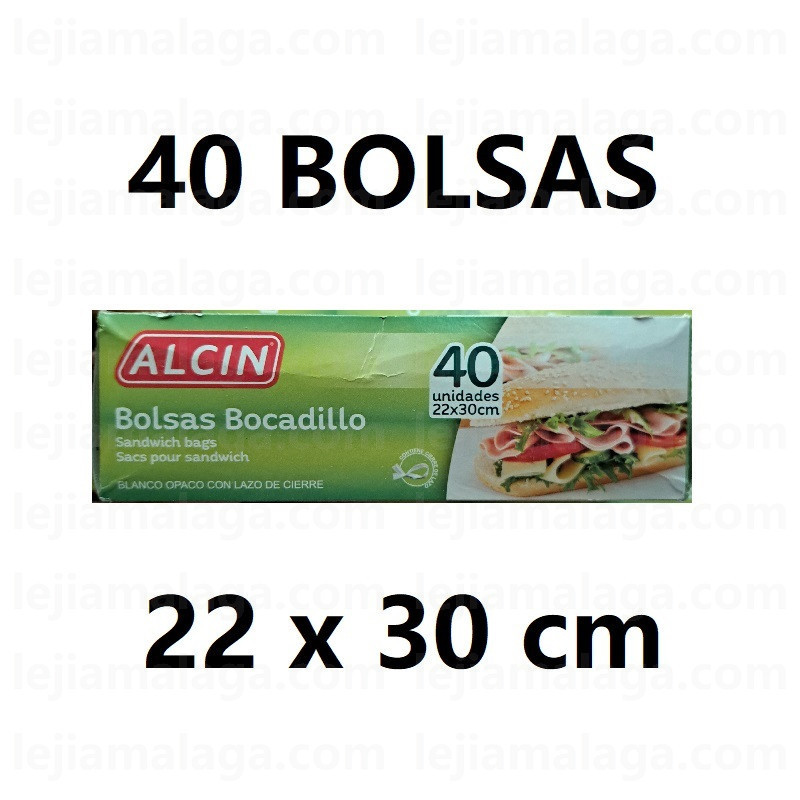 BOLSA BOCADILLO ALCIN 22X30 cm 40 UDS