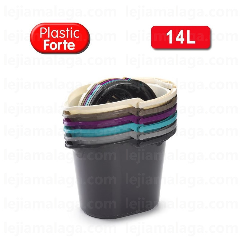 CUBO FREGONA PLASTICFORTE 14 L 6 UDS 6 COLOR SURTIDO ELEGANCE