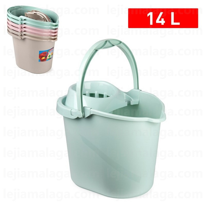 CUBO FREGONA PLASTICFORTE 14 L 6 UDS 3 COLOR PASTEL SURTIDO