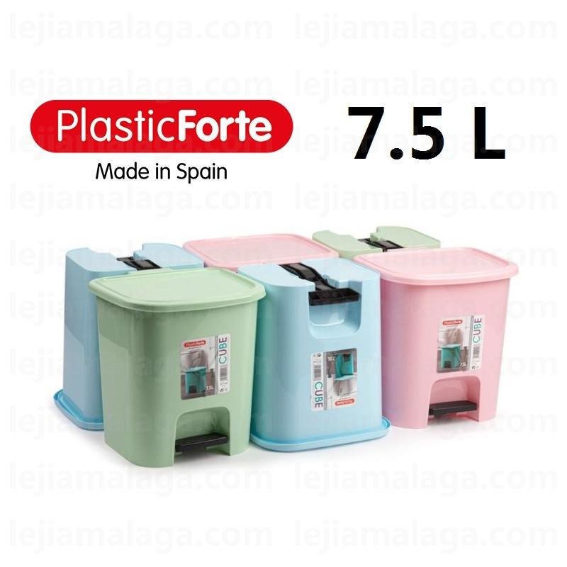 CUBO DE BASURA PAPELERA PlasticForte  7.5L COLOR PASTEL