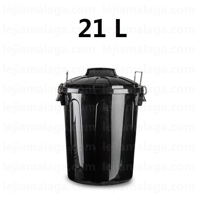 CUBO DE BASURA REDONDO 21 L NEGRO