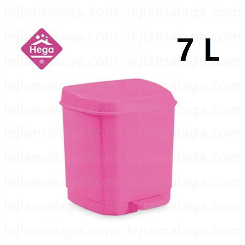 CUBO DE BASURA PEDAL HEGA 7 L COLOR PASTEL