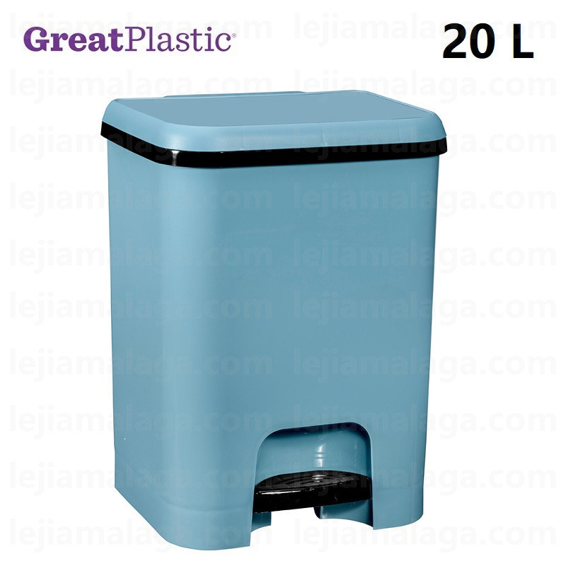 CUBO DE BASURA PEDAL GREATPLASTIC 20 L AZUL