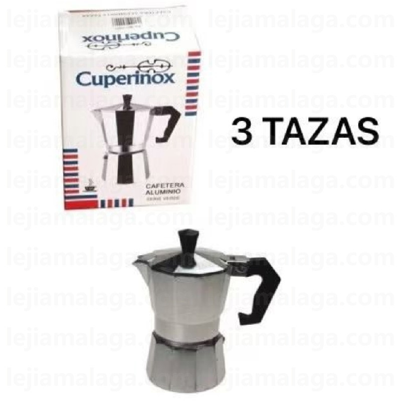 CAFETERA ALUMINIO CUPERINOX 3 TAZAS