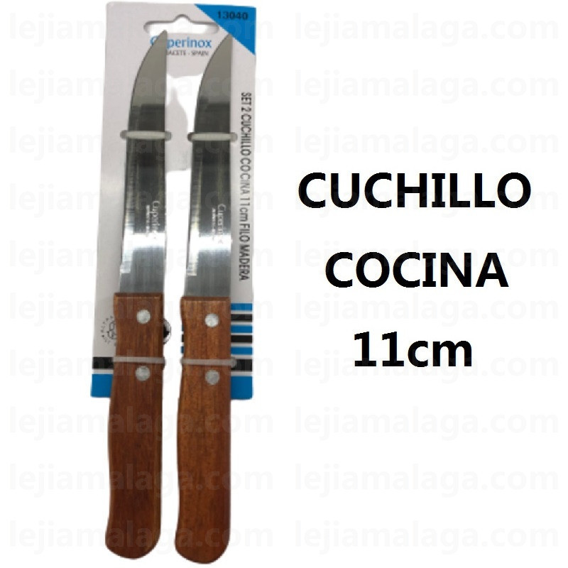 CUCHILLO CUPERINOX SET 2 COCINA 11CM MANGO MADERA