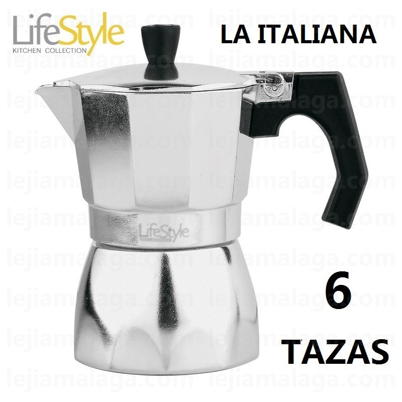 CAFETERA LIFESTYLE LA ITALIANA ALUMINIO 6 TAZAS