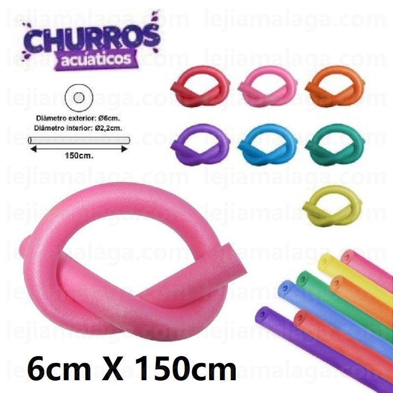 CHURRO TUBO ACUATICO 6.5cmX150cm  SURTIDO COLORES