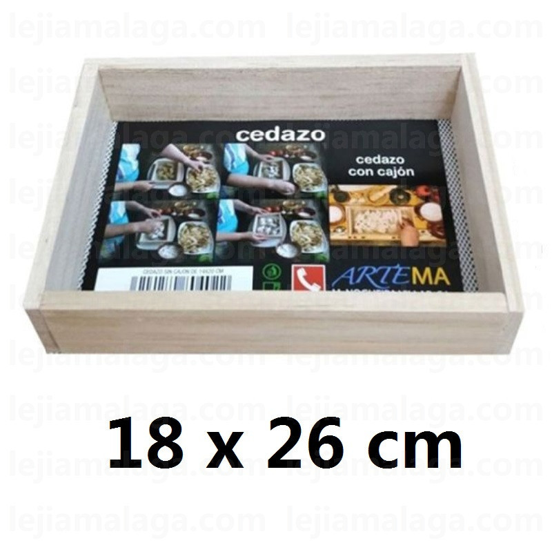CEDAZO MADERA PLASTICO 18x26 cm