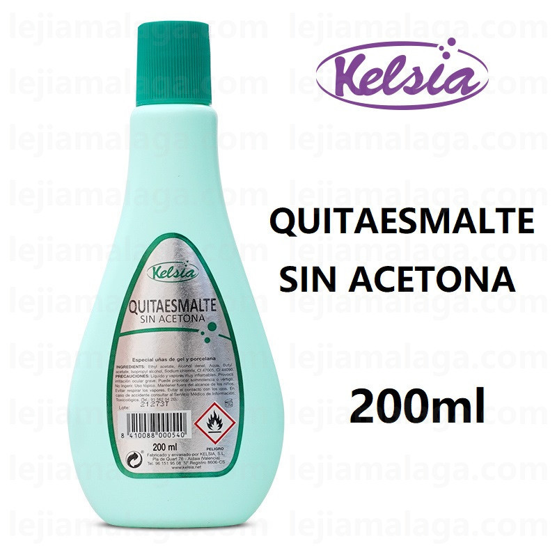 QUITAESMALTE SIN ACETONA KELSIA 200ml