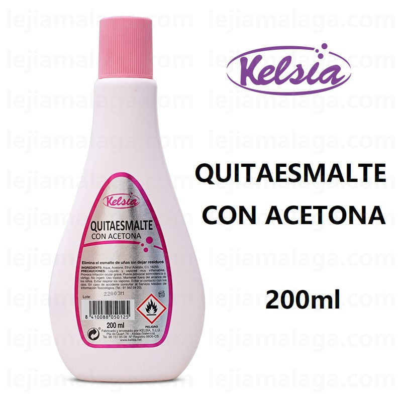 QUITAESMALTE CON ACETONA KELSIA 200ml