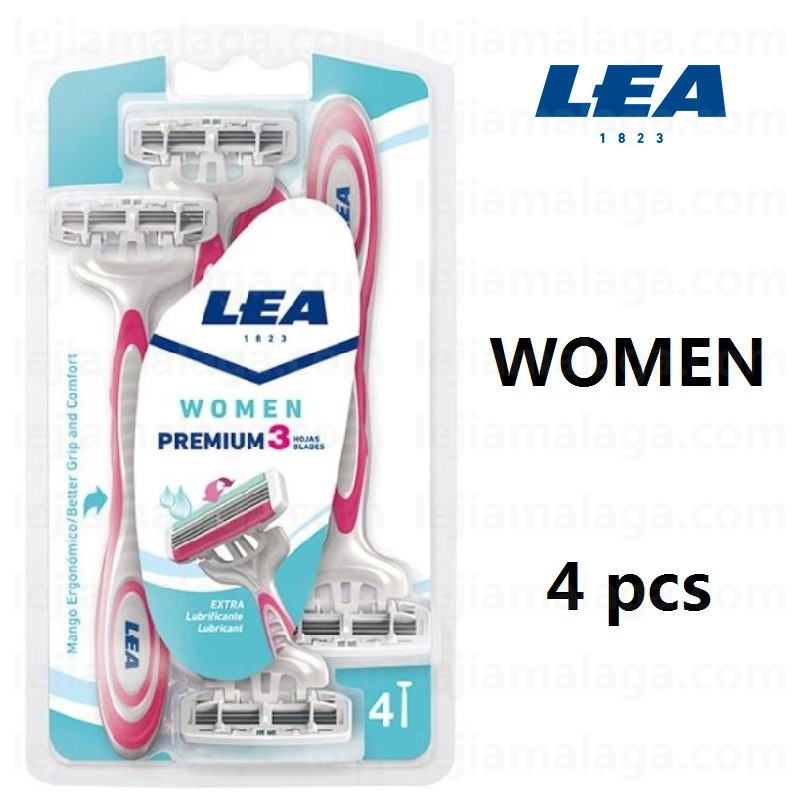 CUCHILLA DE AFEITAR LEA WOMEN PREMIUM 3 HOJAS 4 PCS