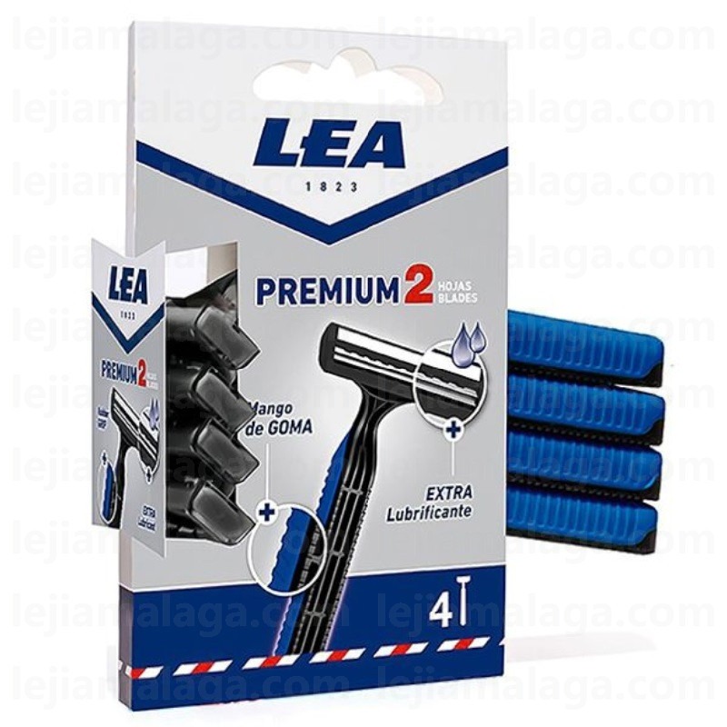 CUCHILLAS DE AFEITAR LEA PREMIUM 2 HOJAS 4 UDS