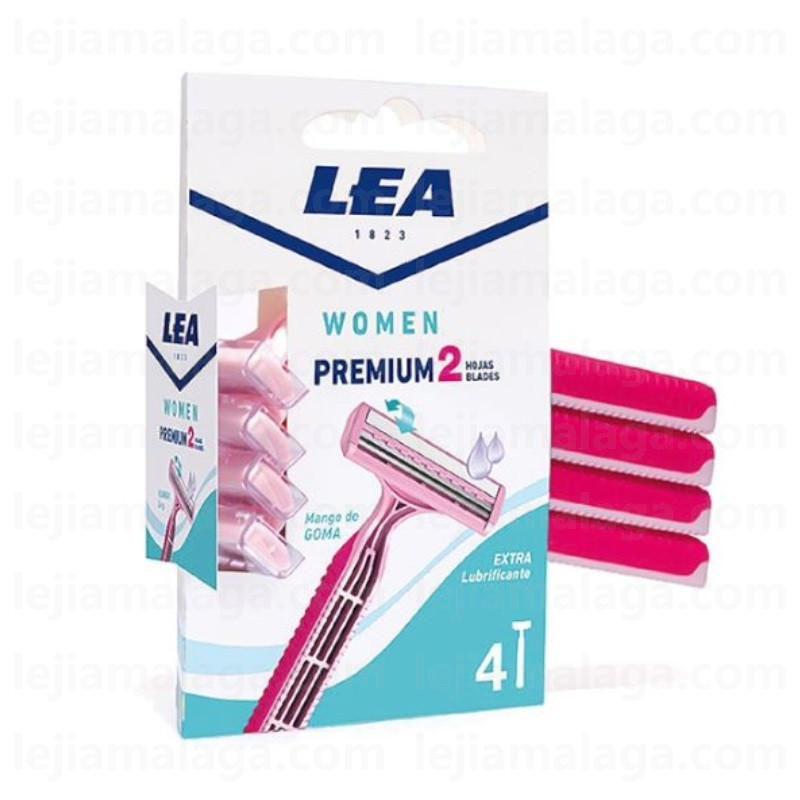 CUCHILLAS DE AFEITAR LEA WOMEN PREMIUM 2 HOJAS 4 UDS