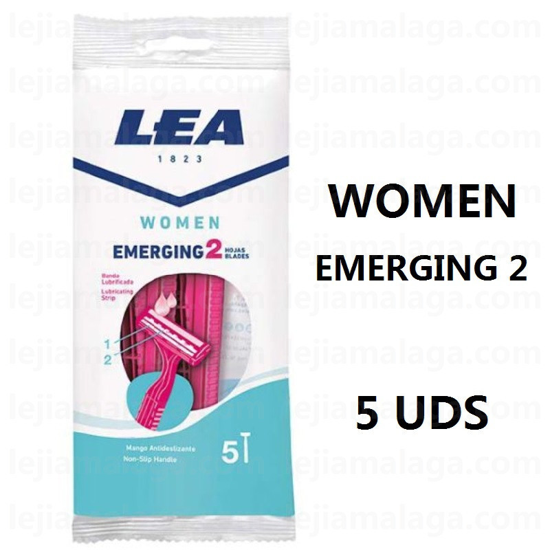CUCHILLAS DE AFEITAR LEA WOMEN EMERGING 2 HOJAS 5 UDS