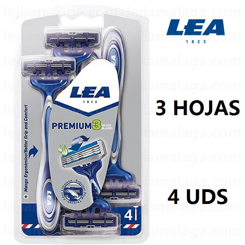 CUCHILLAS DE AFEITAR PREMIUM 3 HOJAS 4 UDS