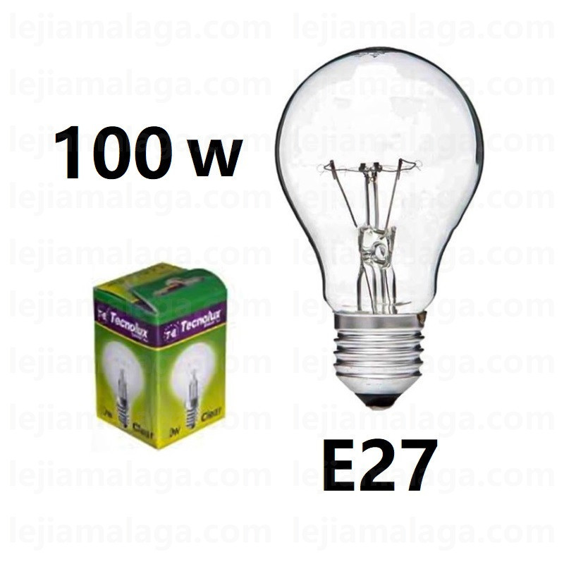 BOMBILLA LISA CLARA E27 CASQUILLO GRANDE 100 W