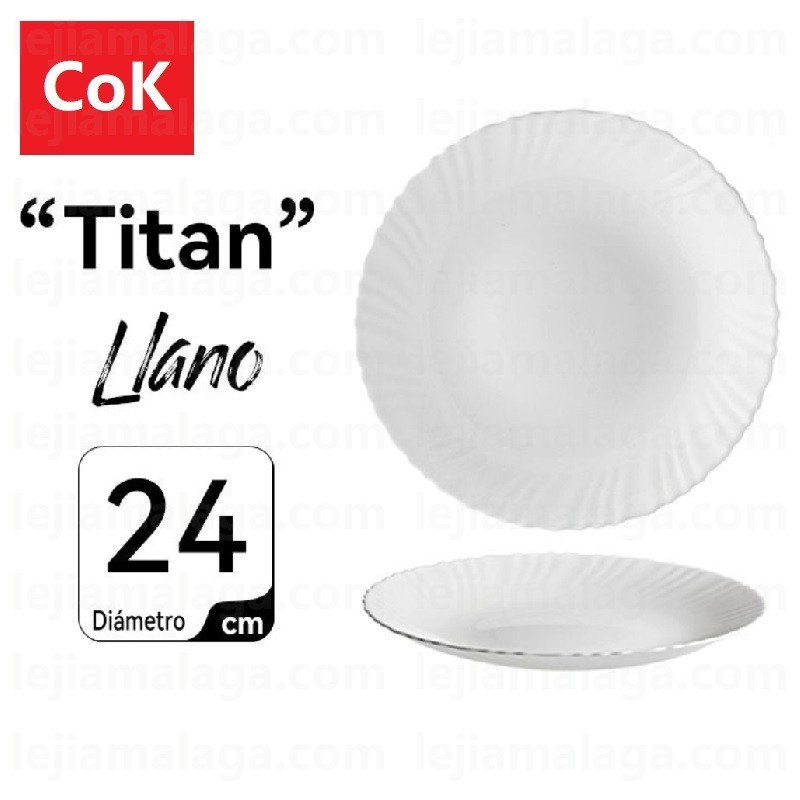 PLATO COK TITAN LLANO 24 CM